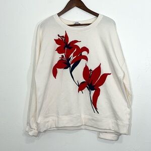 Liz Claiborne Lightweight Floral Sweatshirt XL